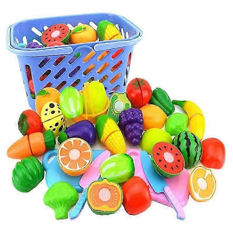 23 Pcs Simulation Kitchen Cut Fruit Toy Set, for Children's Games