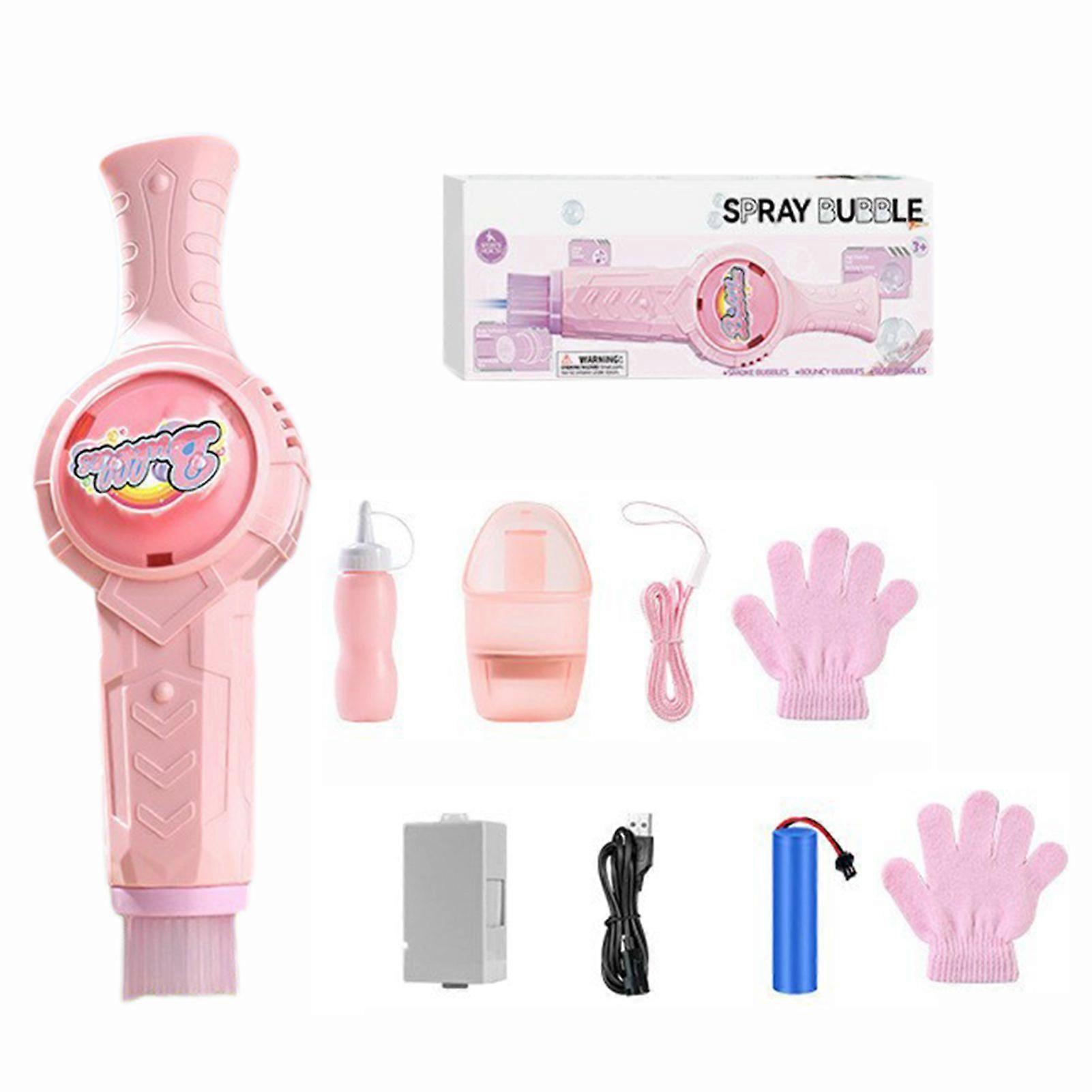 Puff-Pop boblemaker magiske boblemakere elastisk bobletåke-sett for gutter og jenter