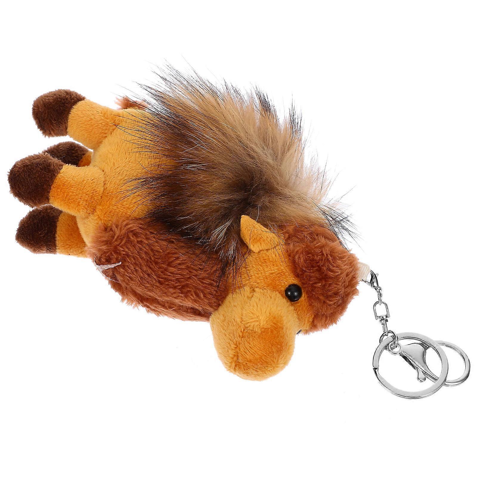 Brown Camel Keyring Stuffed Pendant for Backpack Decoration