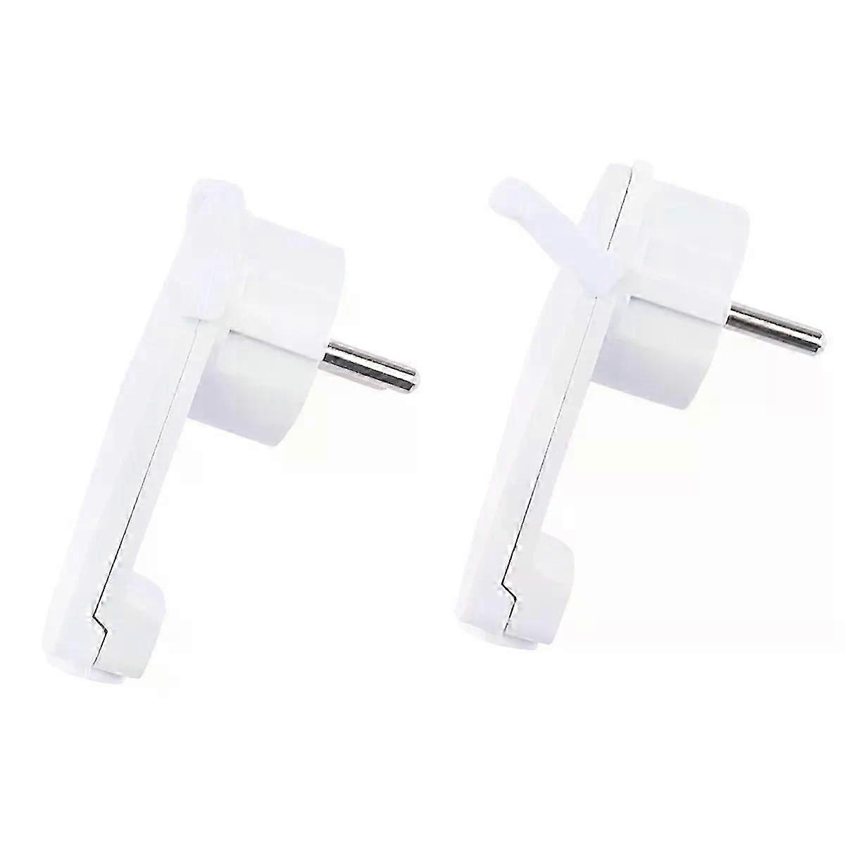 2pcs White Schuko Angled Plug Flat Schuko Flat Plug 250 V (16 A) Schuko Plug Schuko Plug Flat Eu Plug