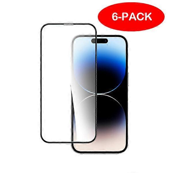 [6-Pack] compatible with iPhone 16 Pro Tempered Glass Screen Protector Transparent compatible with iPhone 16 Pro 6 pieces