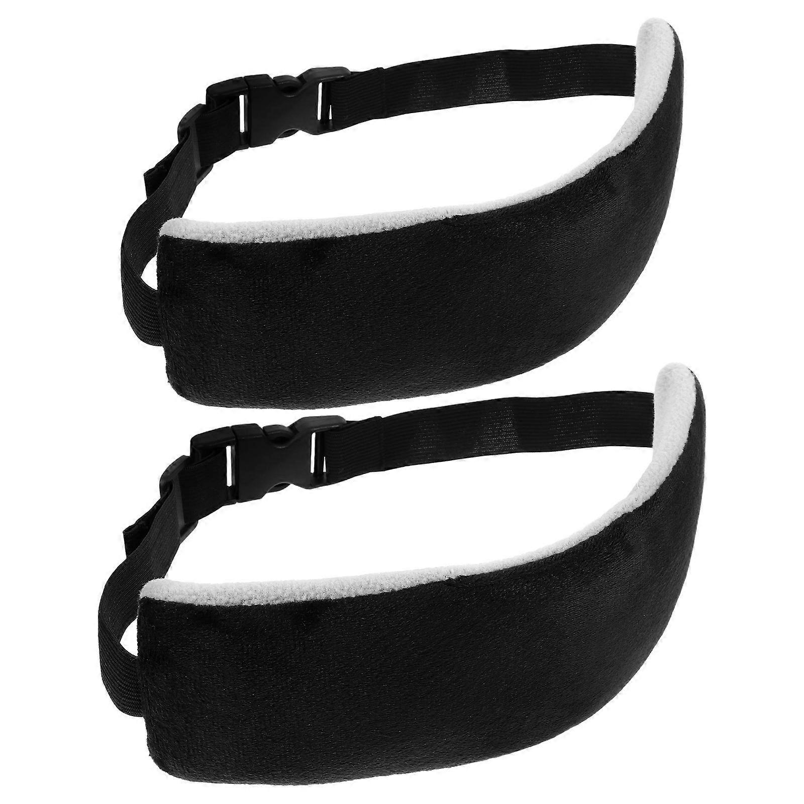 Traveling Head Straps Plane Head Rest Strap for Sleeping 2Pcs Black