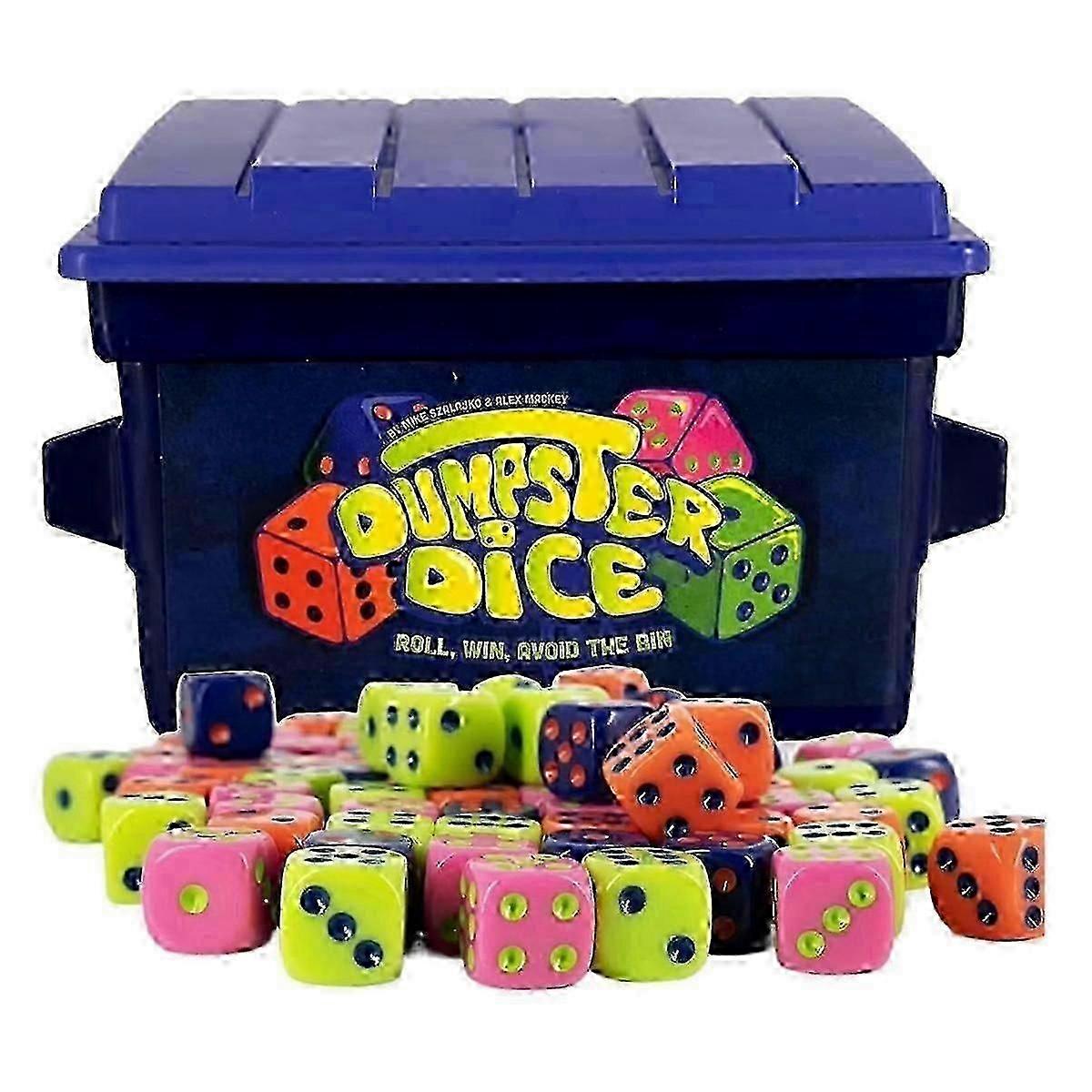Dumpster Dice Game Family Board Game for 4 Players Fun with 80 Dice Perfect for Parties Travel Games for Kids