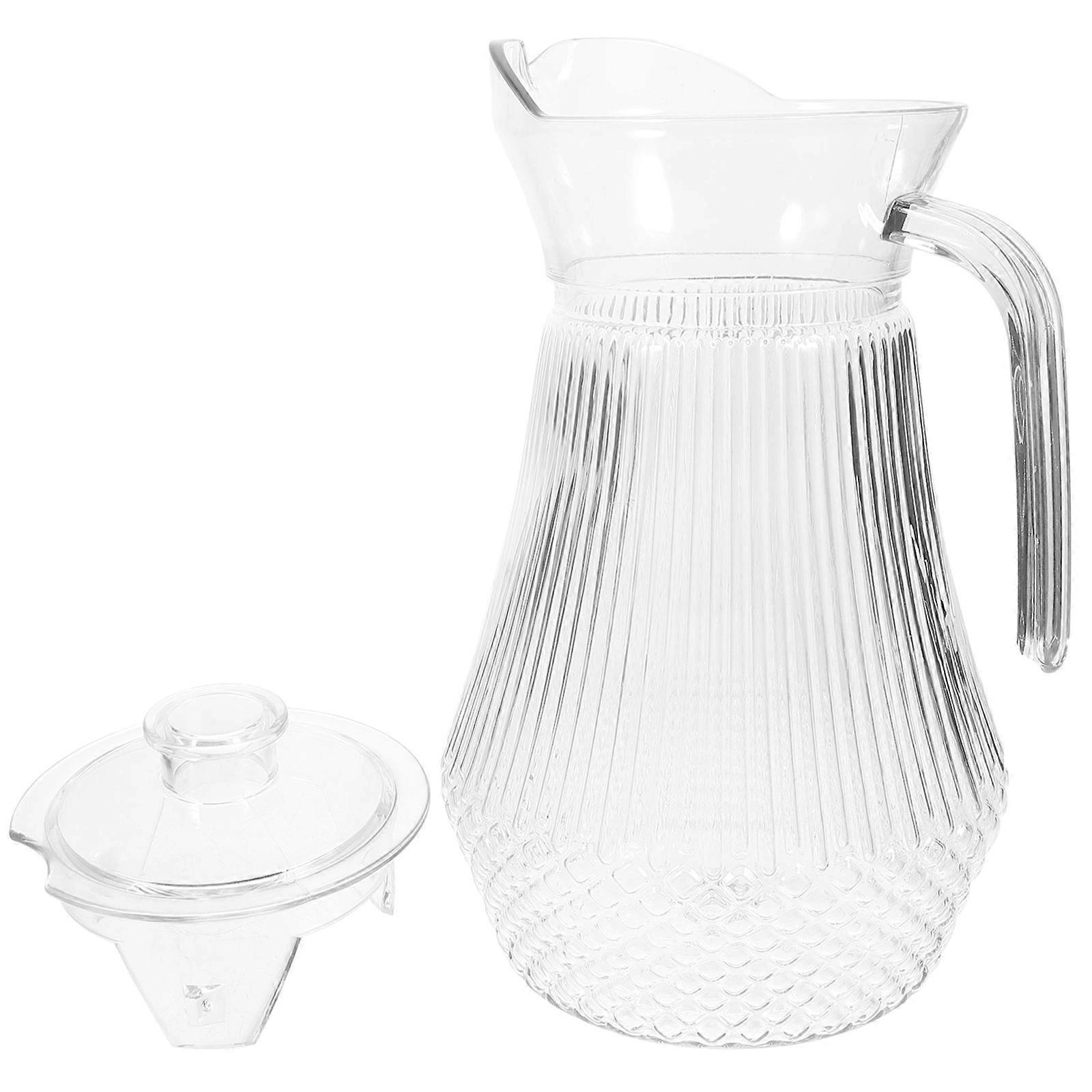 Water Pitcher with Lid for Cold Drinks Plastic Large Capacity
