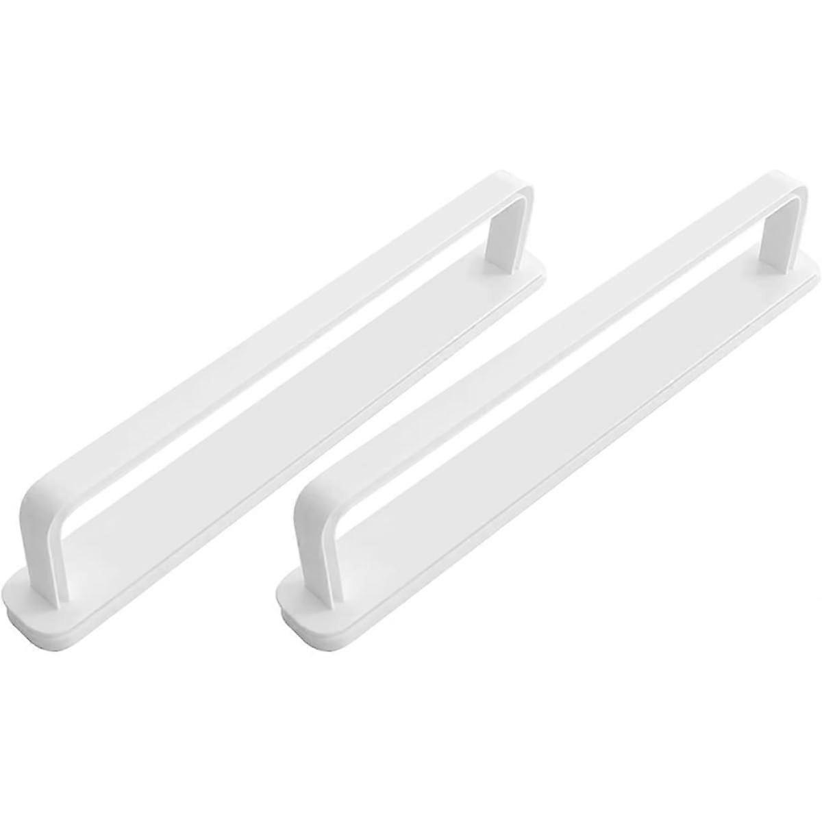 2pcs No Drill Double Bar Rustproof Towel Rack for Bathroom Kitchen Wall Mounted Sliding Holder