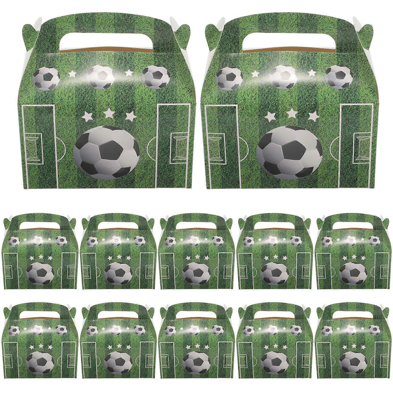 Soccer Theme Candy Box for Storage Assorted Color Paper 12Pcs
