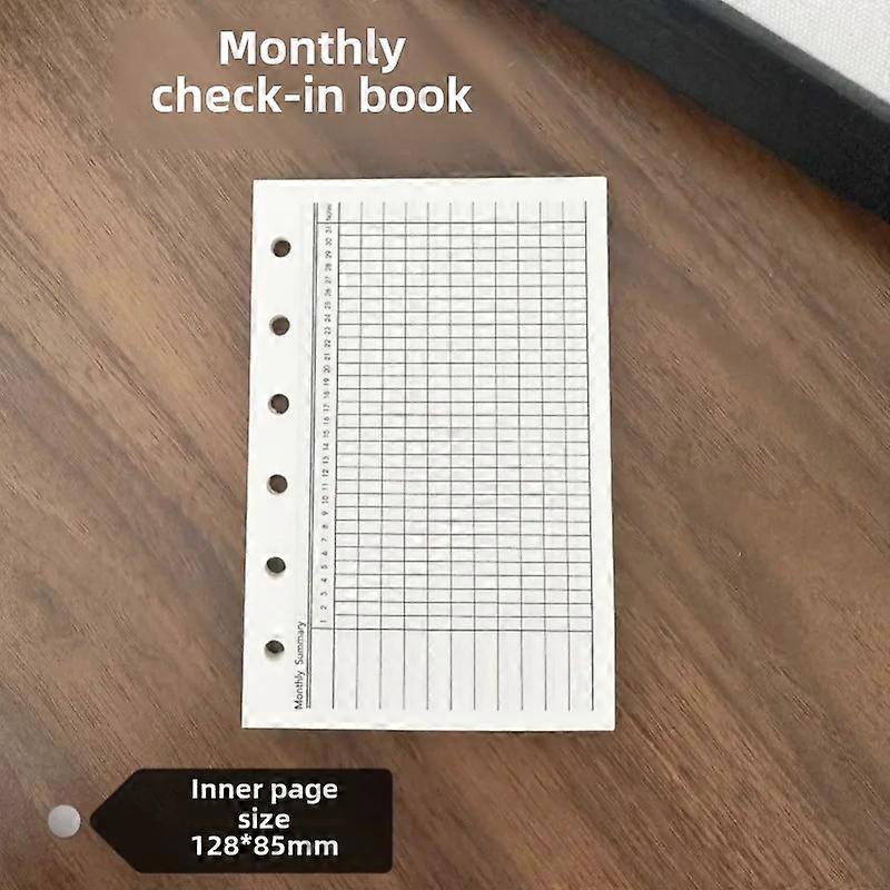 A7 Vertical Blank Page Replacement Inner Pages Daily Diary Grid One Page Planner Horizontal Line Space Filler Paper