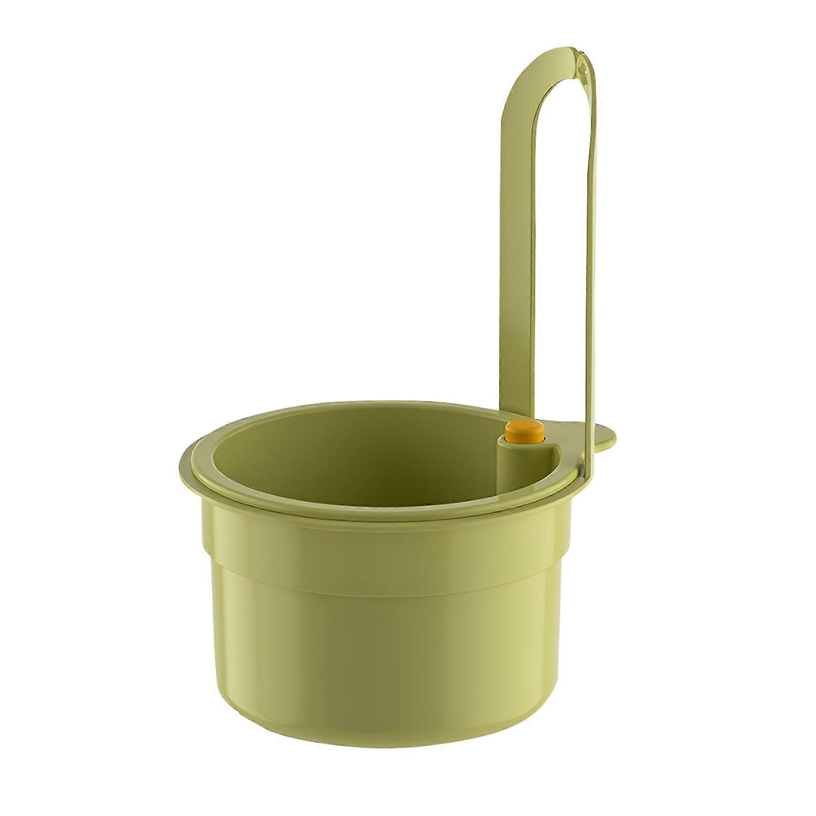 Kitchen Sink Strainer Faucet Hanging Drain Basket with OneClick Waste Disposal and Fine Mesh Green