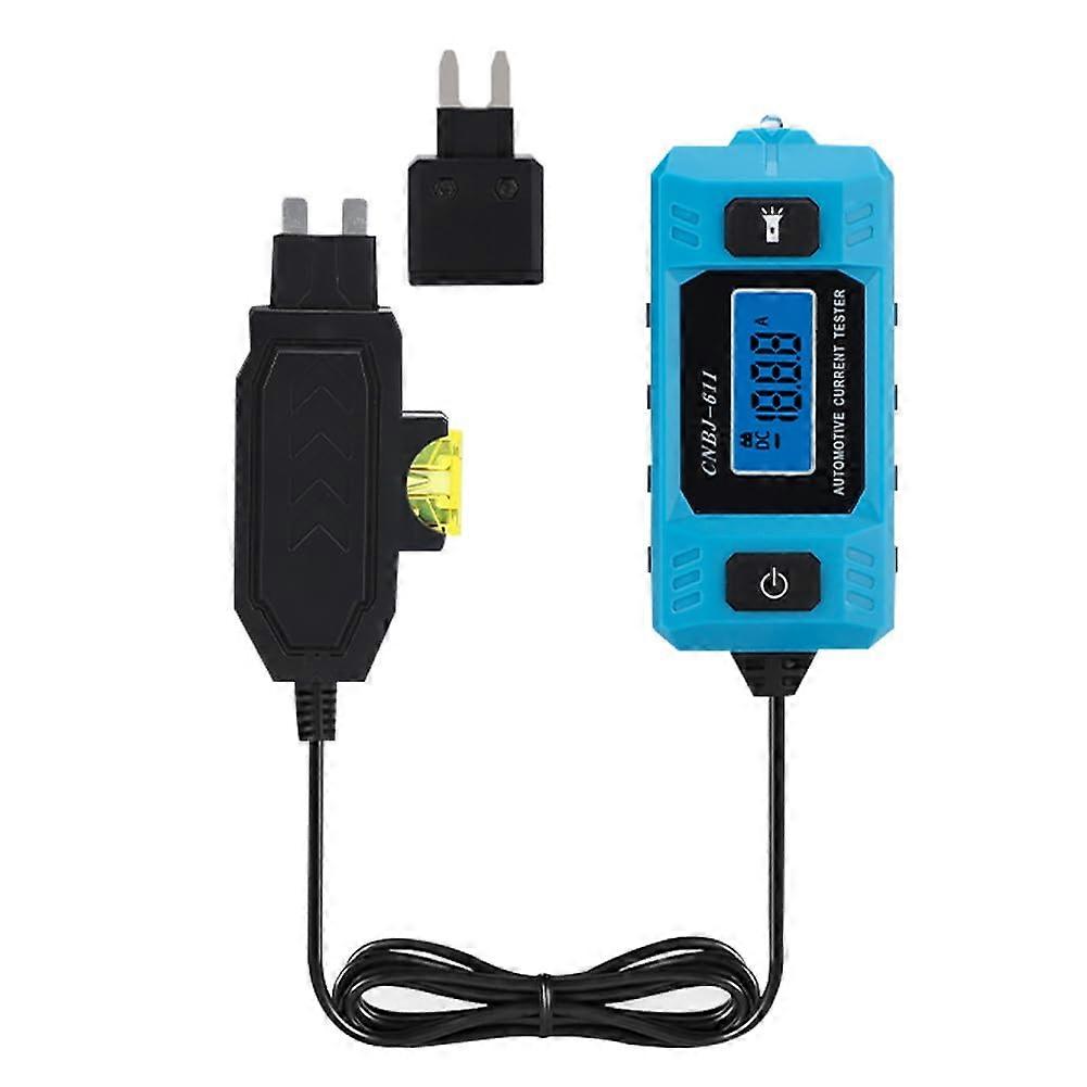 Automotive Circuit Tester with Blue LCD Display and Front Light for Car Battery and Electrical Diagnostics
