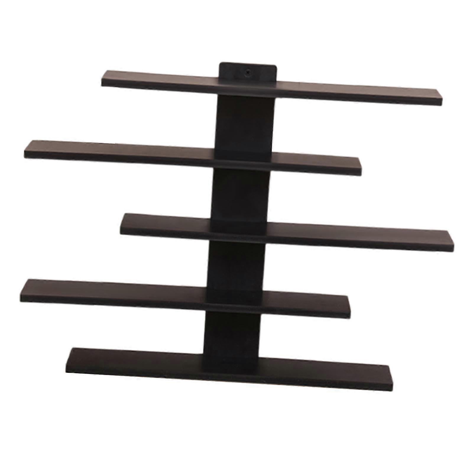 Wall Mounted Display Shelf Black FiveTier Action Figure Rack for Collectibles and Anime Figurines