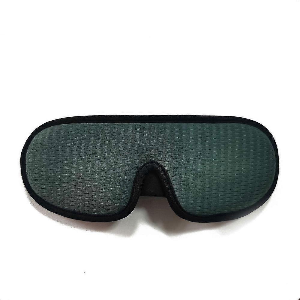 Green 3D Contoured Memory Foam Sleep Mask with Adjustable Light Blocking Design