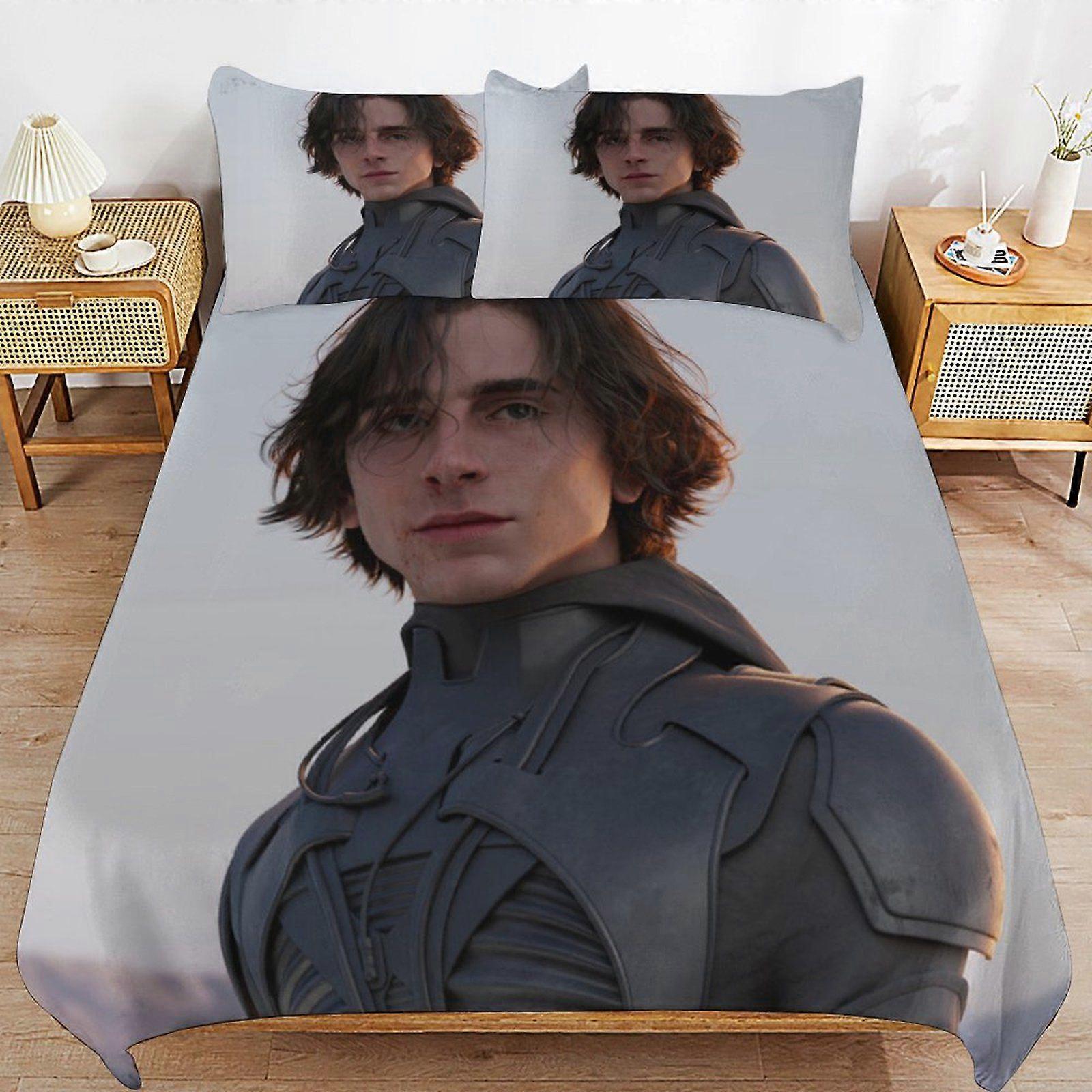 Timothee chalamet Practical Zip Design Smooth Touch Soft Finish Long Use Duvet Cover Sets for Everyday Rest