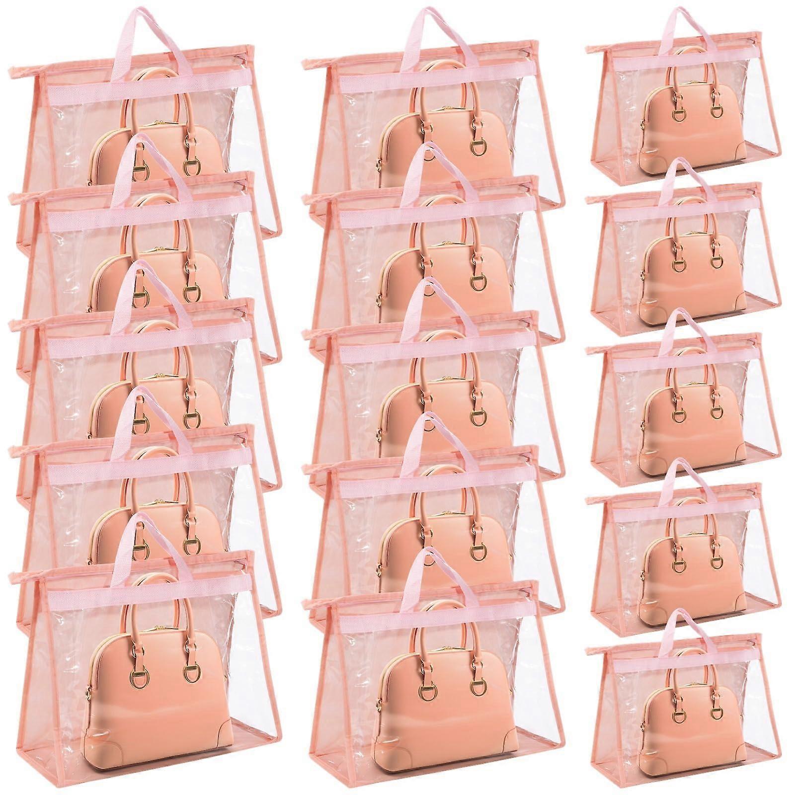 Handbag Storage Bags Set, Waterproof Dust Covers with Handles, Clear Window, 3 Size Options