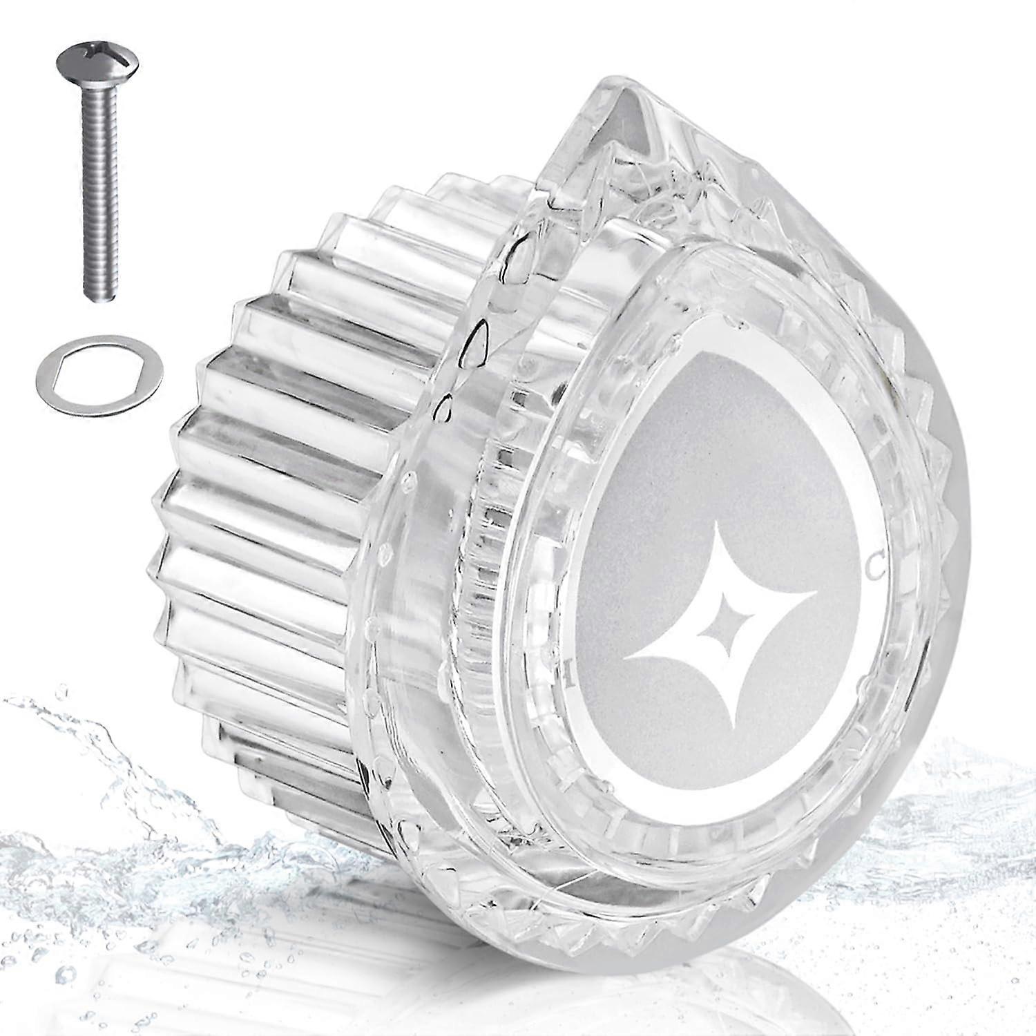 Shower Handle Replacement 100710 PosiTemp Kit with Crystal Knob and Chrome Insert for Moen