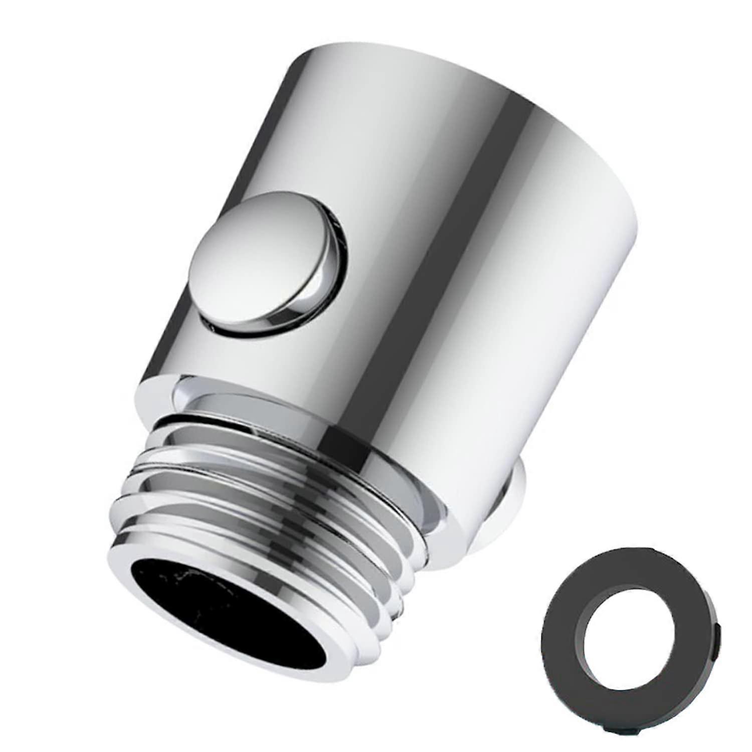 Shower Head Shut Off Valve with ABS Push Button, G1/2 Universal Flow Control for Arm and Hose