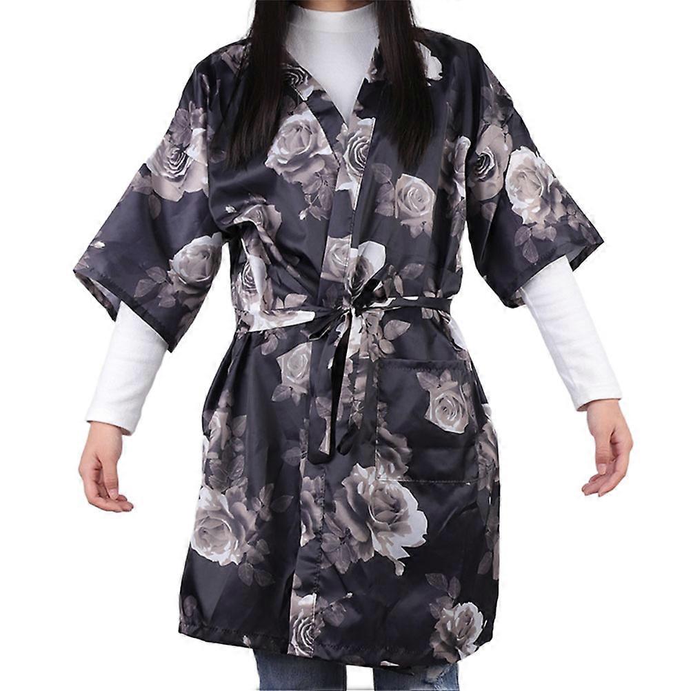 SPA Care Accessory Salon Client Gown Square Shape Black 1Pcs