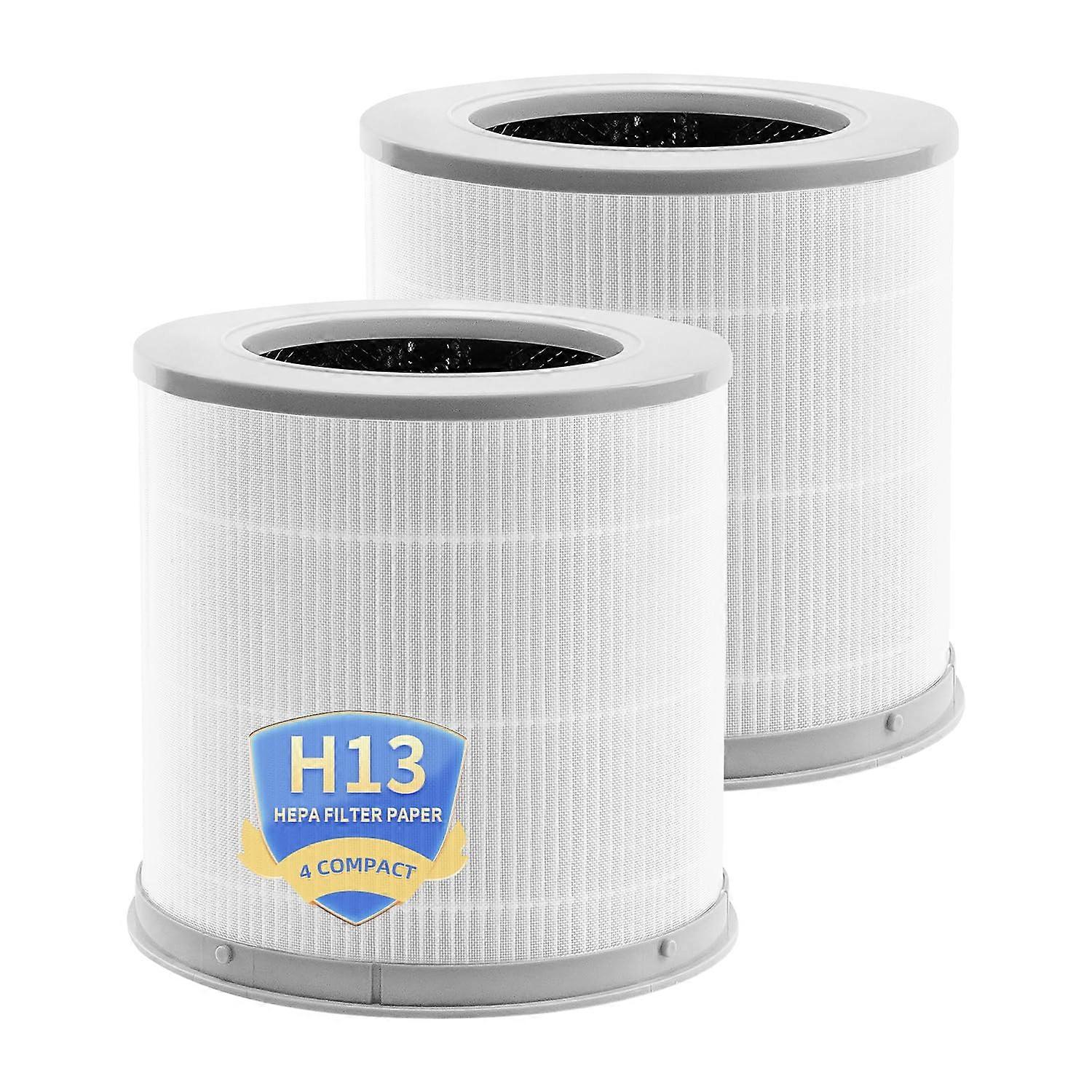 Air Purifier Filter Replacement for Xiaomi 4 Compact, H13 HEPA 3Layer Activated Carbon 2Pack