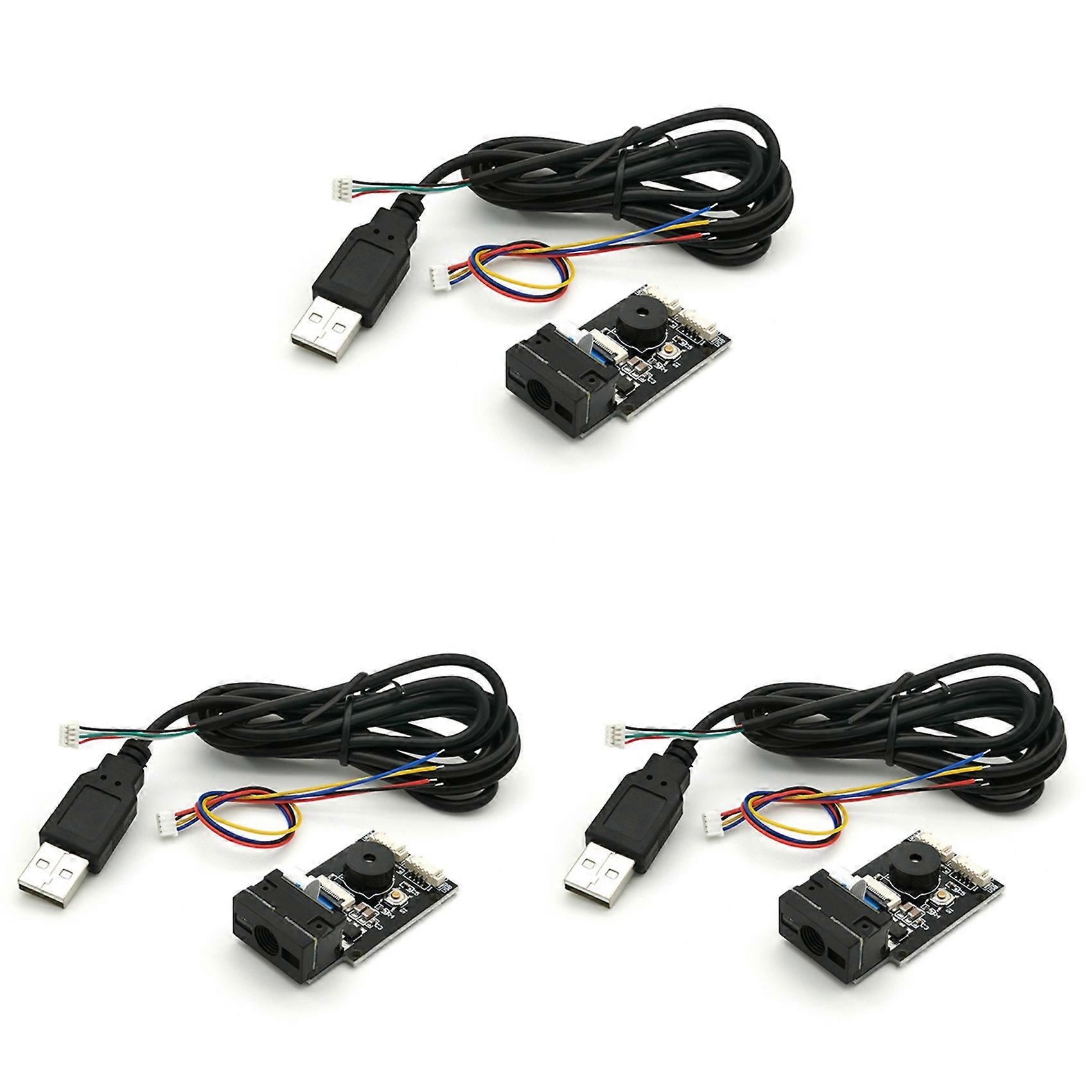 3X GM65 USB Wired Barcode Scanner 1D 2D Bar Code Reader QR Code Reader Module CMOS Buzzer for Reminding with Cable UART