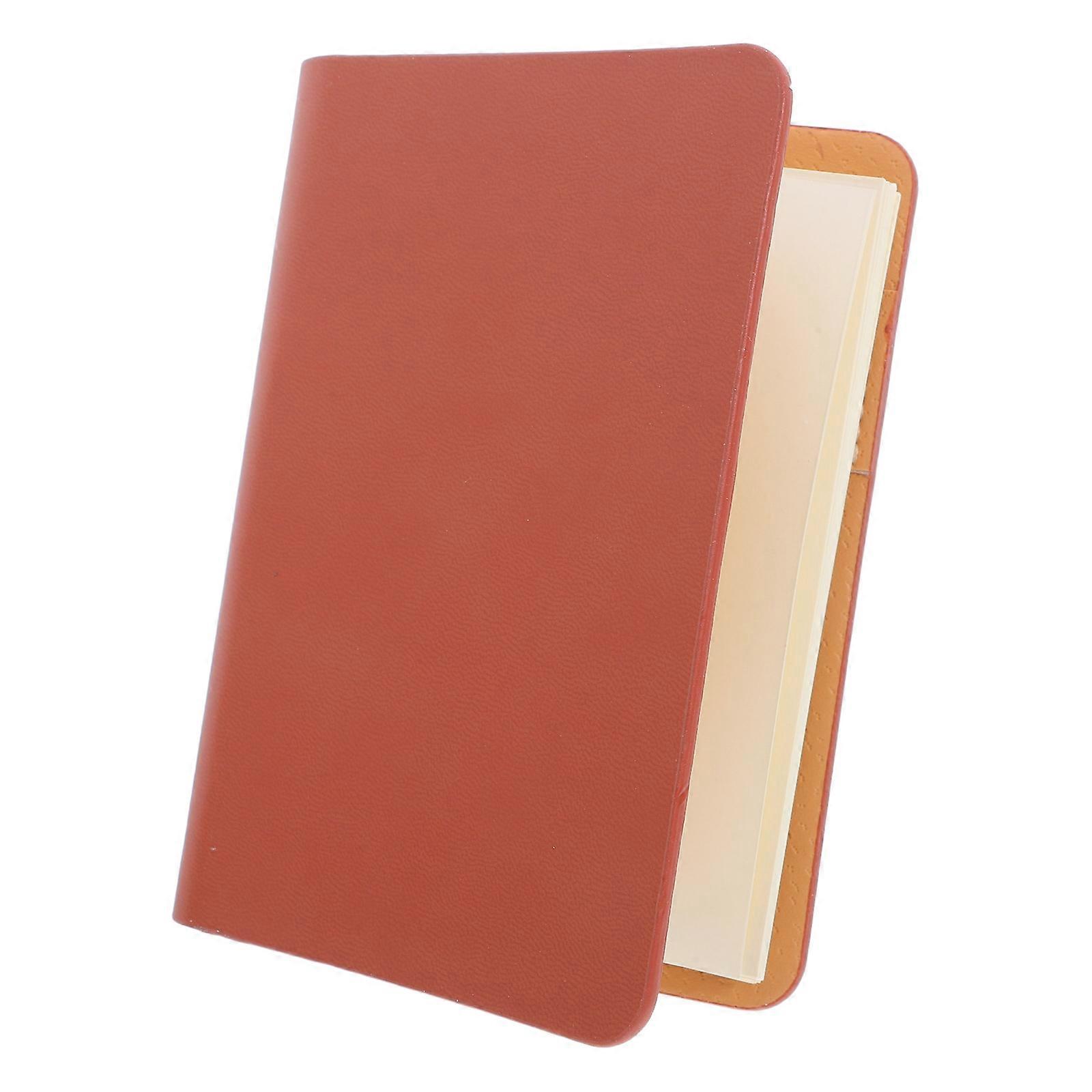 Pocket Notebook PU Notebook for Writing on 1Pcs Brown Portable Planner