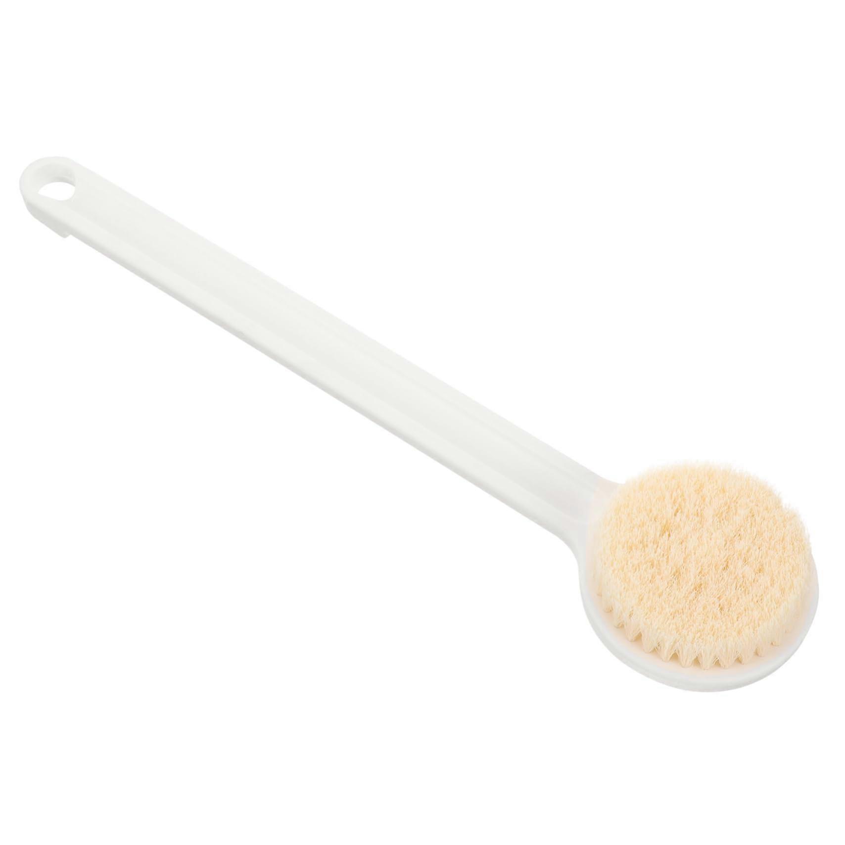 Bath Back Scrubber with Long Handle, Soft Massage Bristles, AntiSlip Grip and Hanging String for Shower