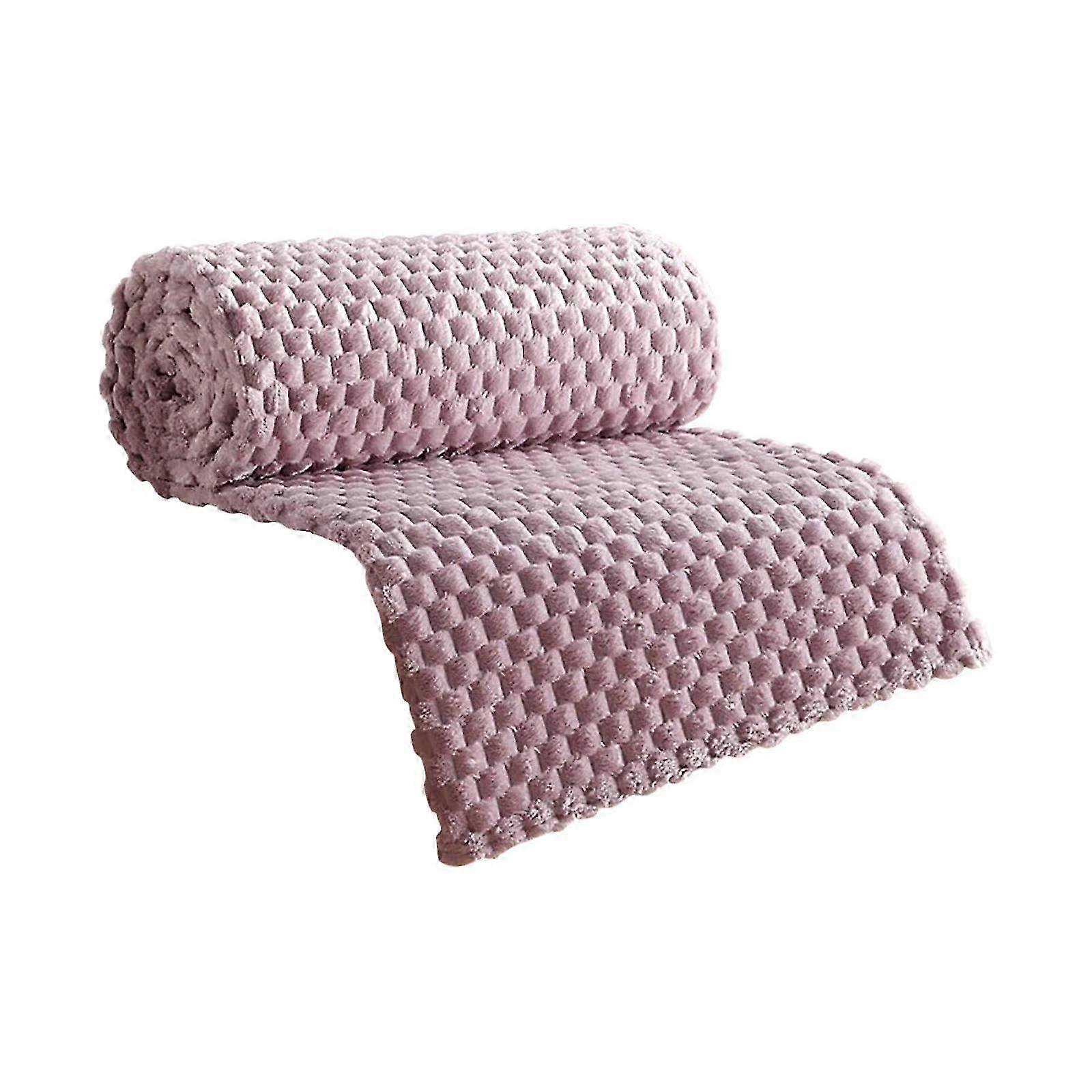 2026 Flannel Blanket Solid Color Multifunctional Cover Blanket PUW6310