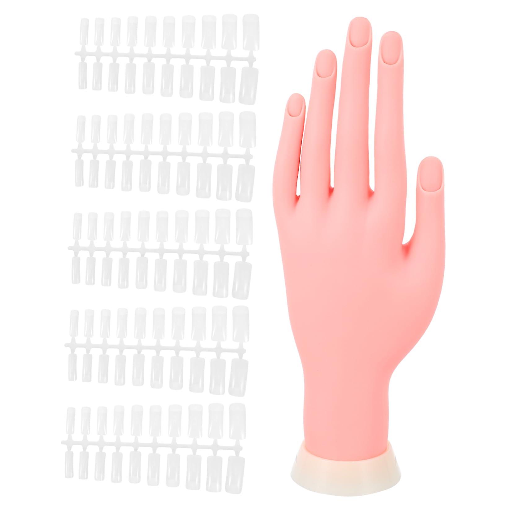 Manicure Practice Hand with Realistic Simulation for Nail Art Training and Durable Reusable Model