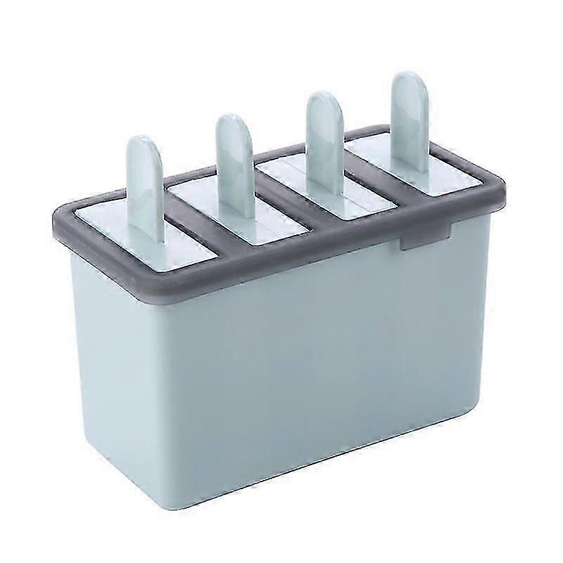4 Compartments Popsicle Mold Popsicle Maker Reusable Ice Cream Mold(1,Blue)