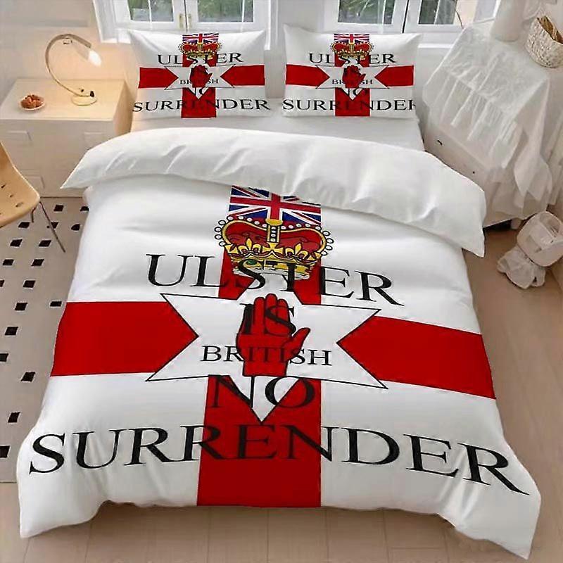 3pcs Ulster Banner Duvet Cover Set Soft Comfortable