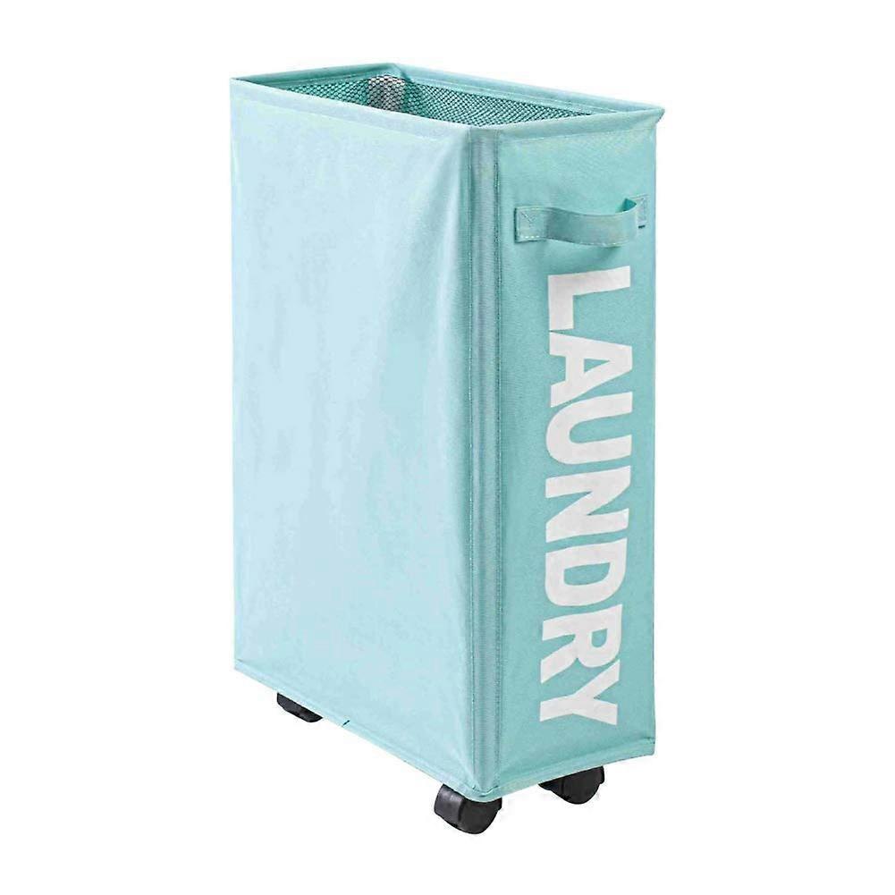 Laundry Hamper with Wheels, Foldable Corner Design, Breathable Rolling Basket for Small Spaces