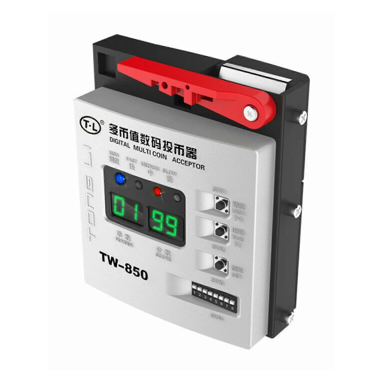 Digital Multi Coin Acceptor with Balance Display and Memory Retention for Vending and Arcade