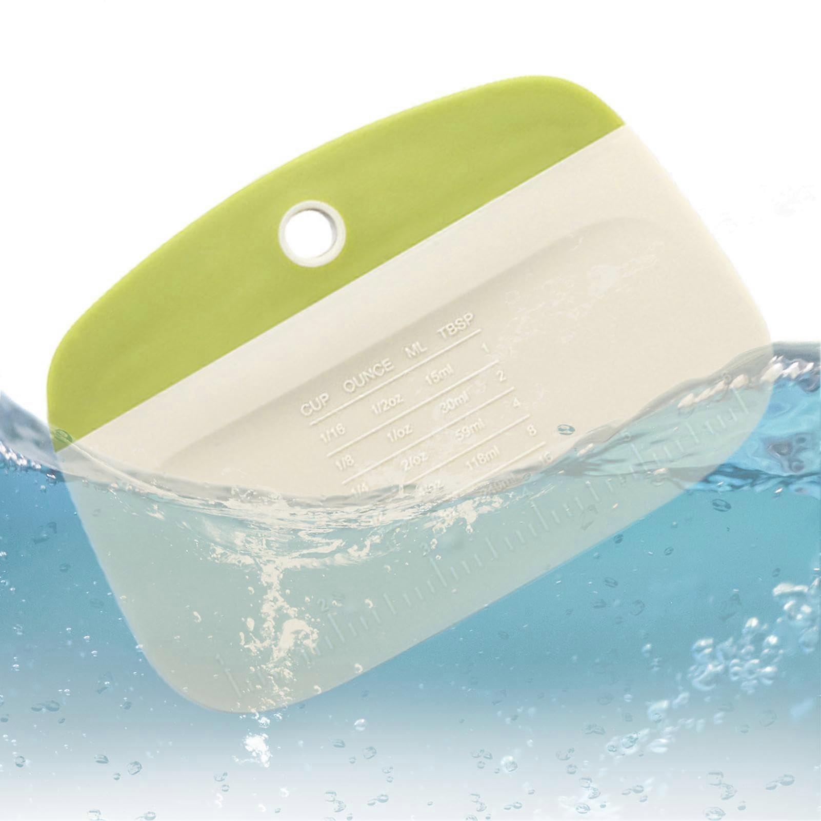 Dough Scraper with Precise Measurement Scale Ergonomic Bench Scraper for Bread Pizza Cakes Cheese Green