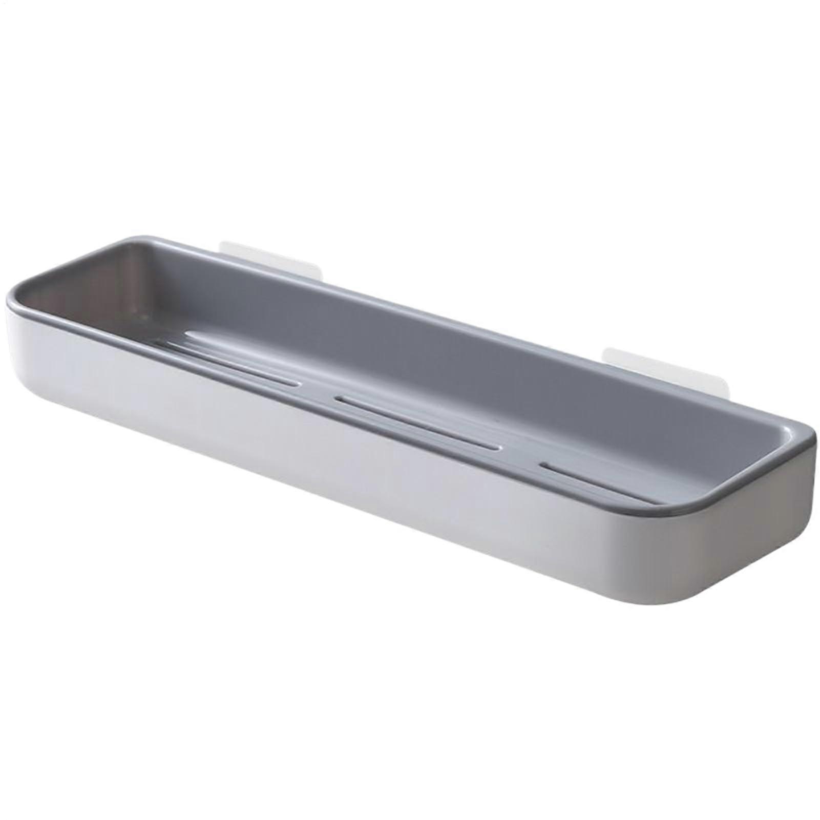 Bathroom Wall Shelf Adhesive Organizer Rust Resistant ABS Rack for Toilet Area Storage