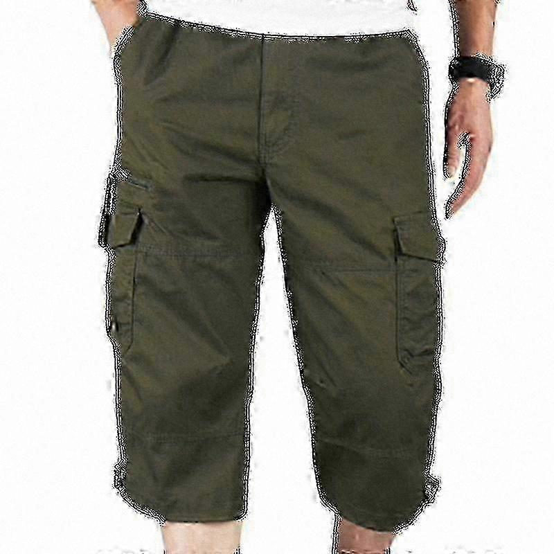 3/4-Cargo-Shorts für Herren mit elastischem Bund