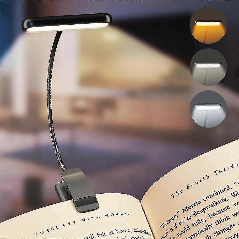 LED Rechargeable Book Light, Eye-Caring with Memory Function