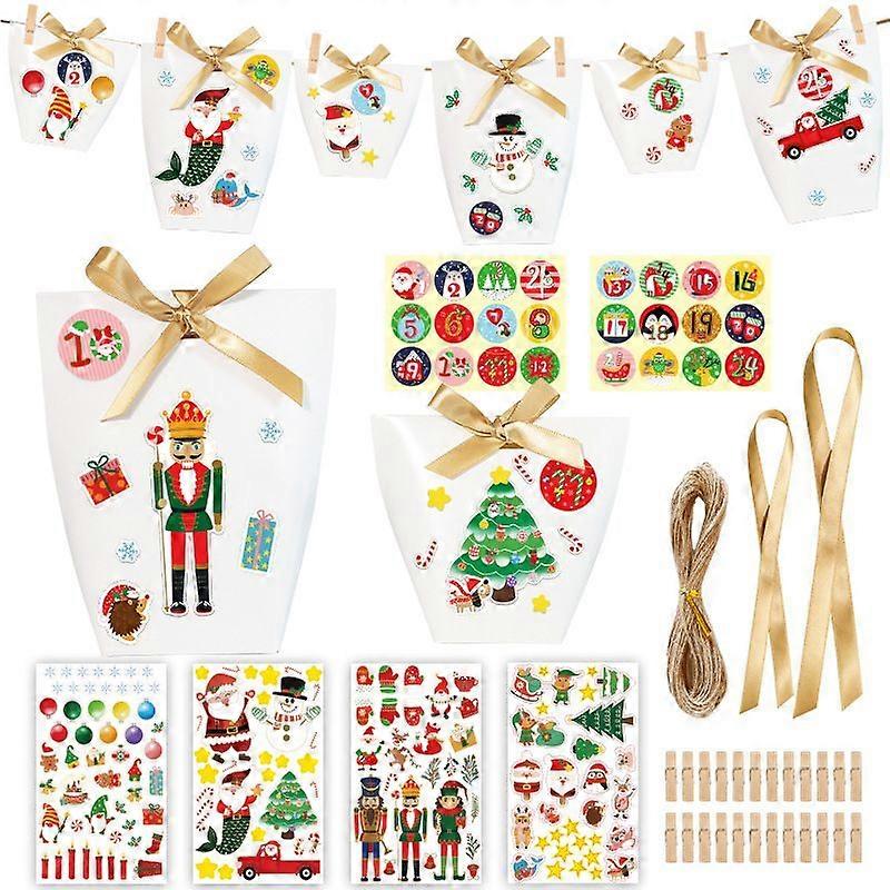 Christmas Gift Boxes: 24pcs Advent Calendar Countdown - Candy Storage & Gift Packaging