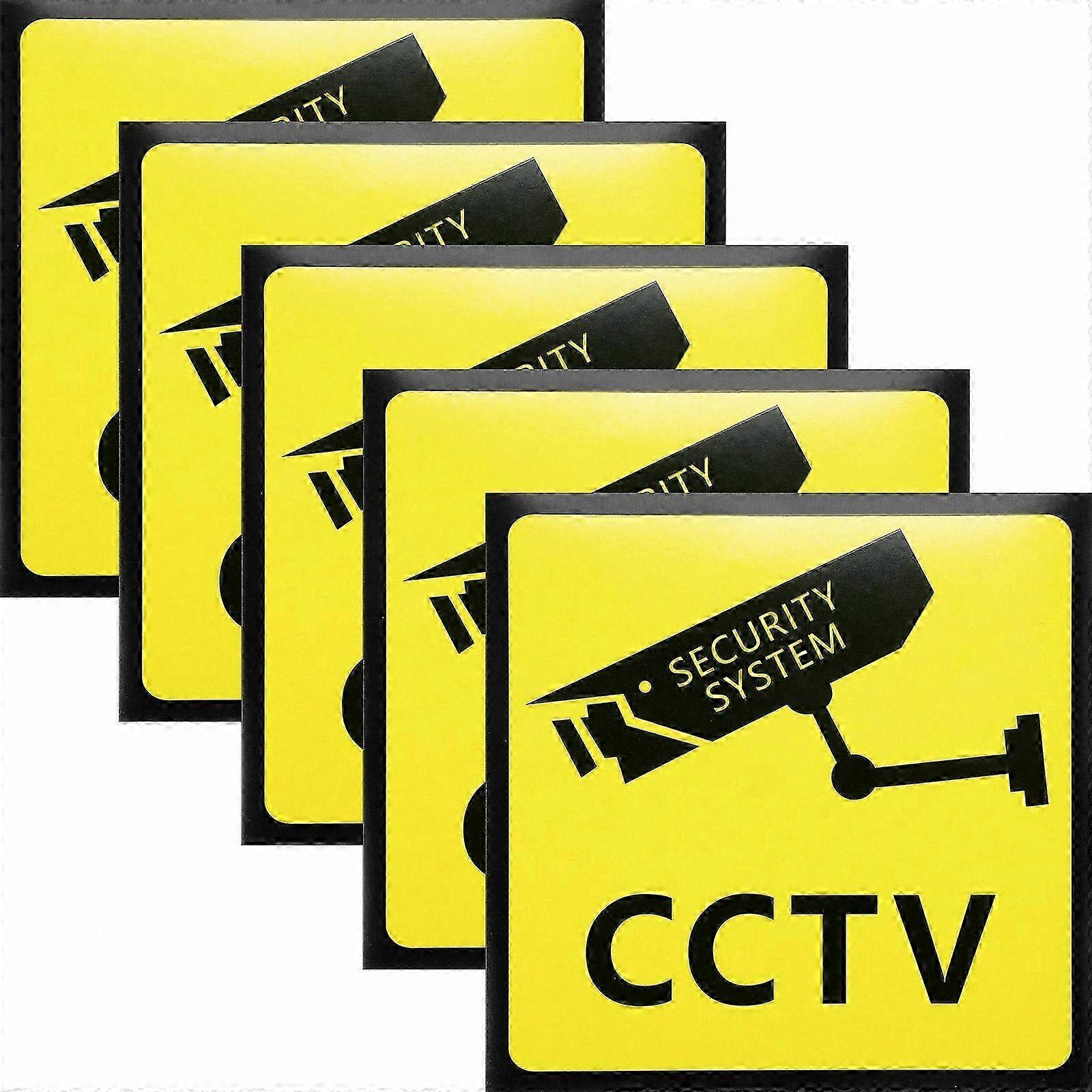 5pcs 24/7 Video Surveillance Security Warning Signs Outdoor