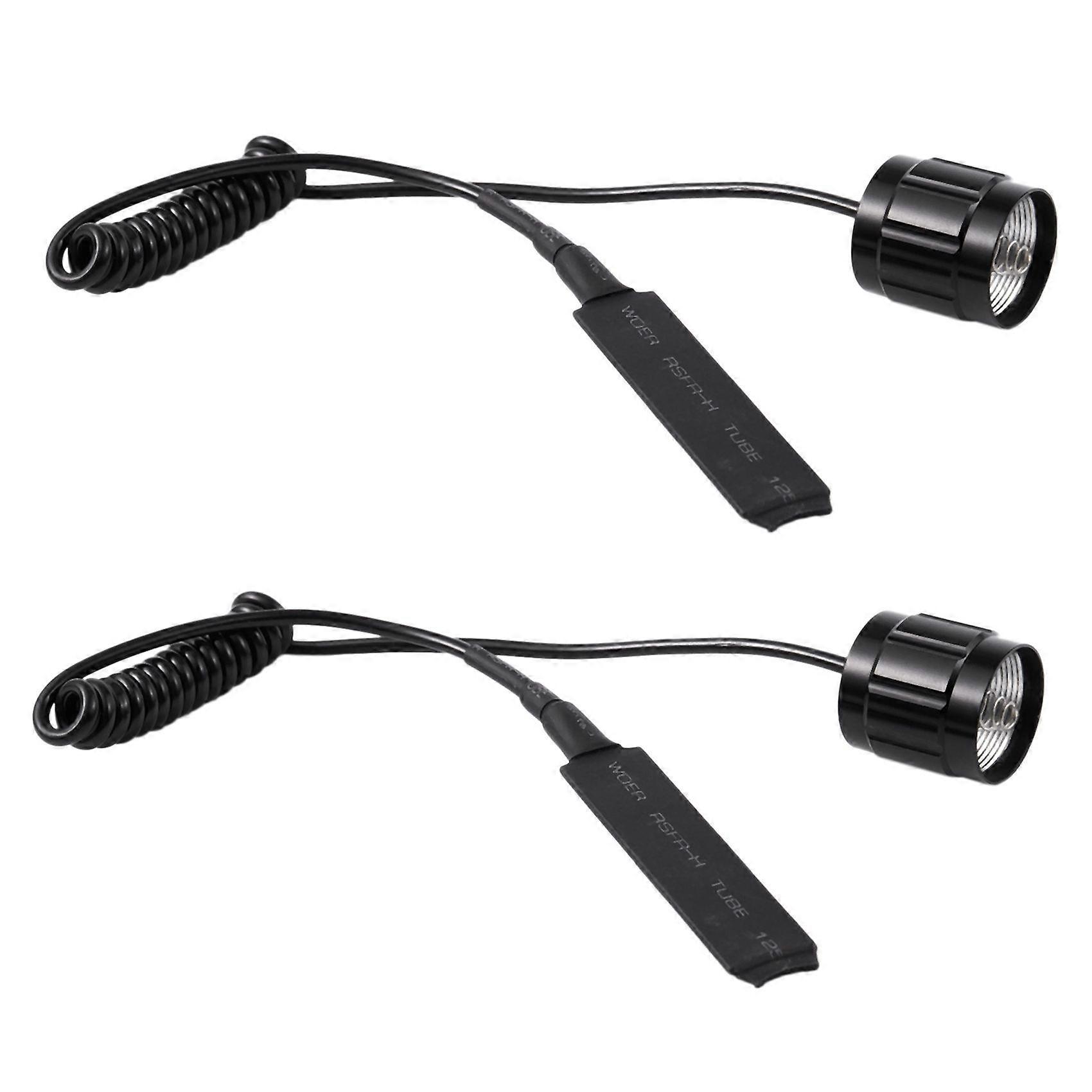 2X Cable Switch Remote Switch Push Button for 501B LED Headlamp Flashlight Lamp