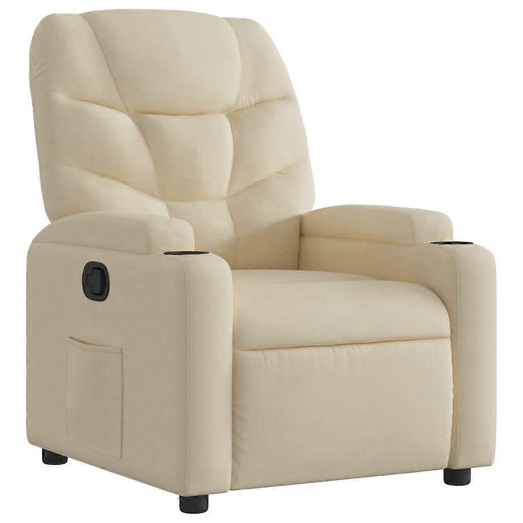 vidaXL Relaxfauteuil Crème Stof