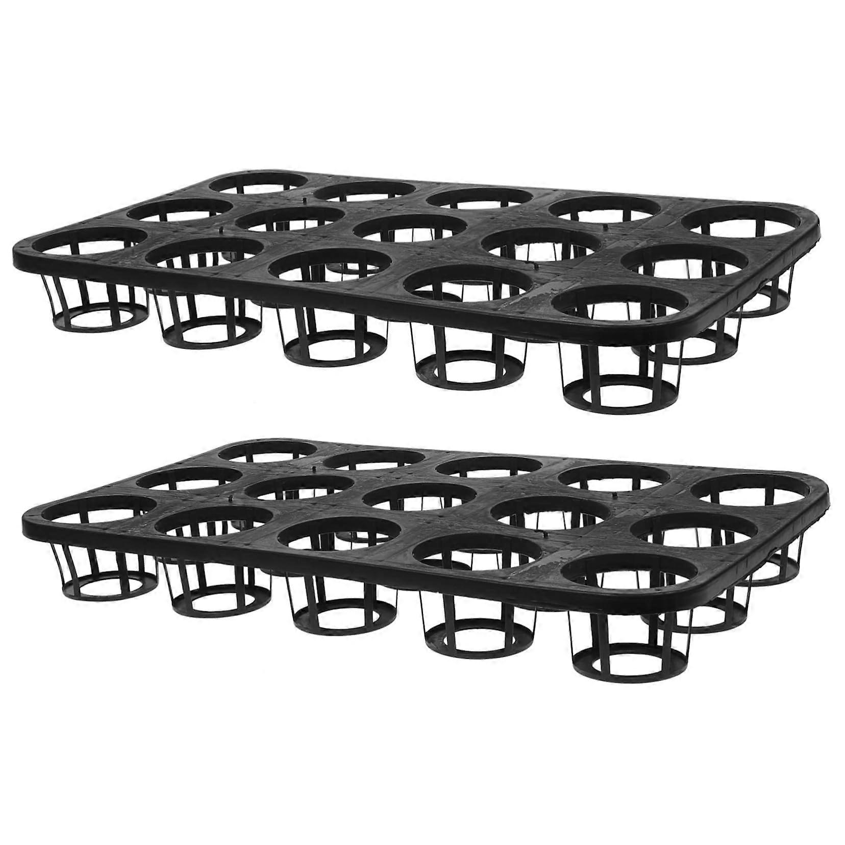 Seedling Starter Tray 15 Holes PP Material Sprouting Tray for Microgreens Stackable 2 Pack