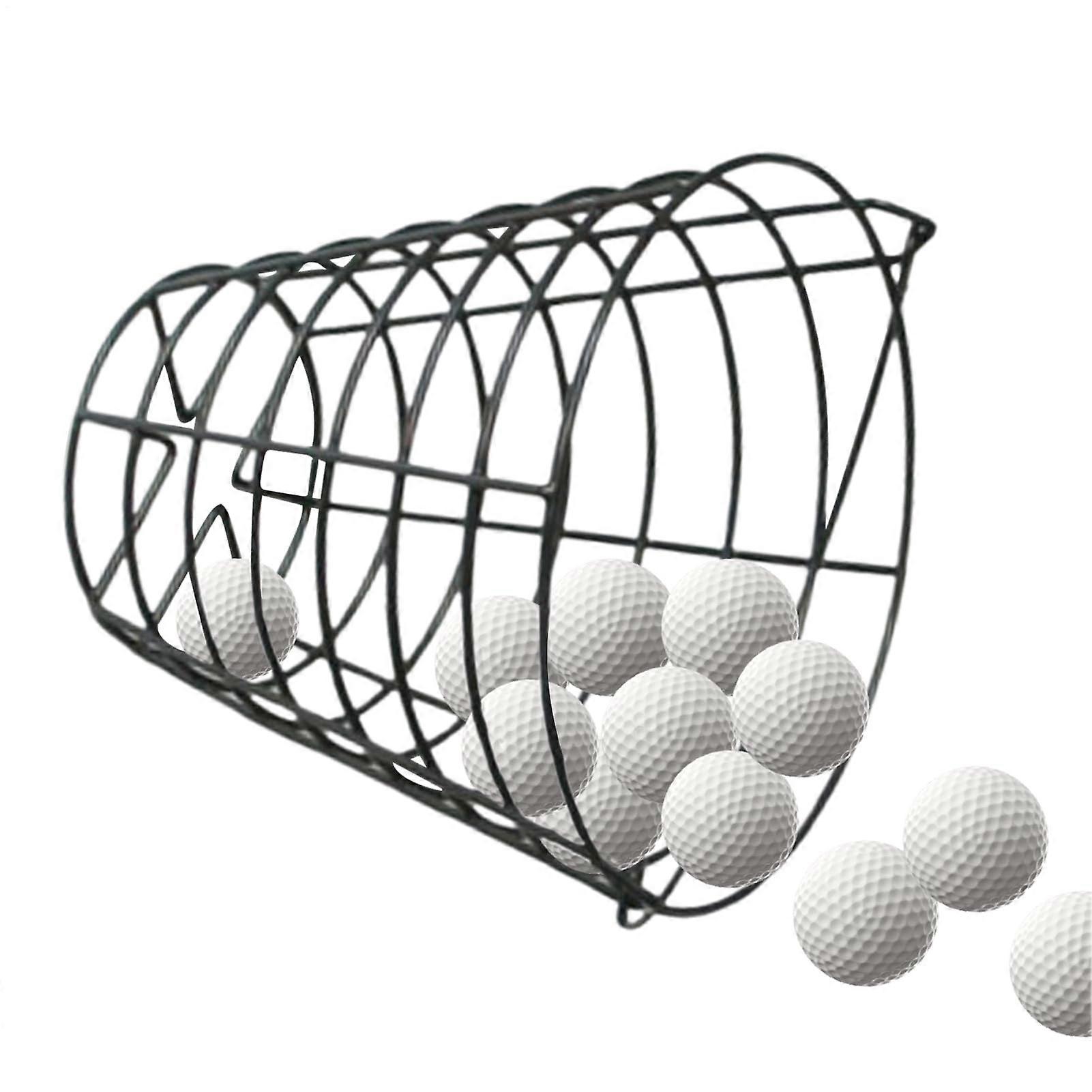 Large Capacity Golf Ball Basket Holder for 100 Balls with Handle and Stable Base for Practice Range
