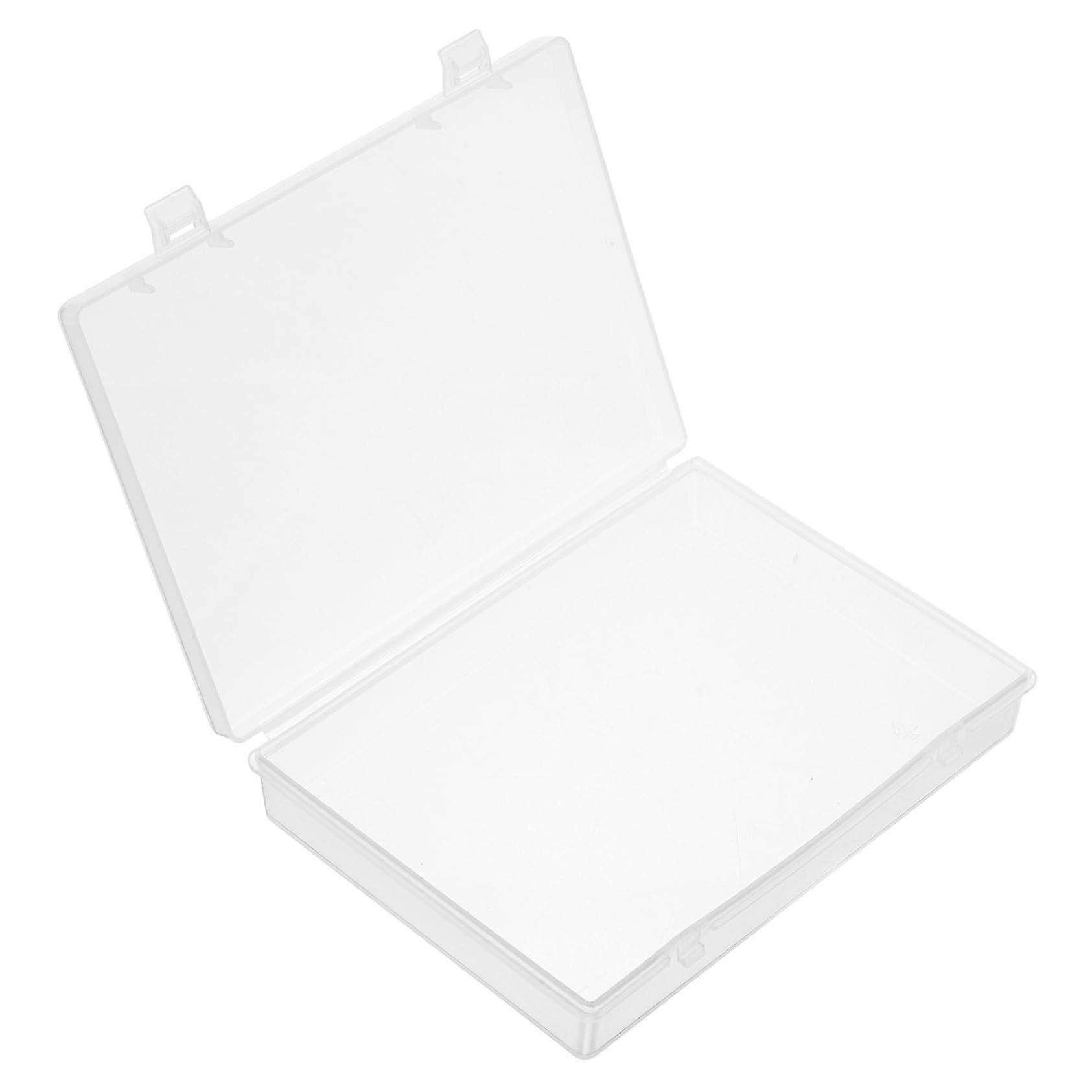 Playing Card Storage Box Clear Rectangular Organizer Case with Snap Lid for Game Cards and Accessories