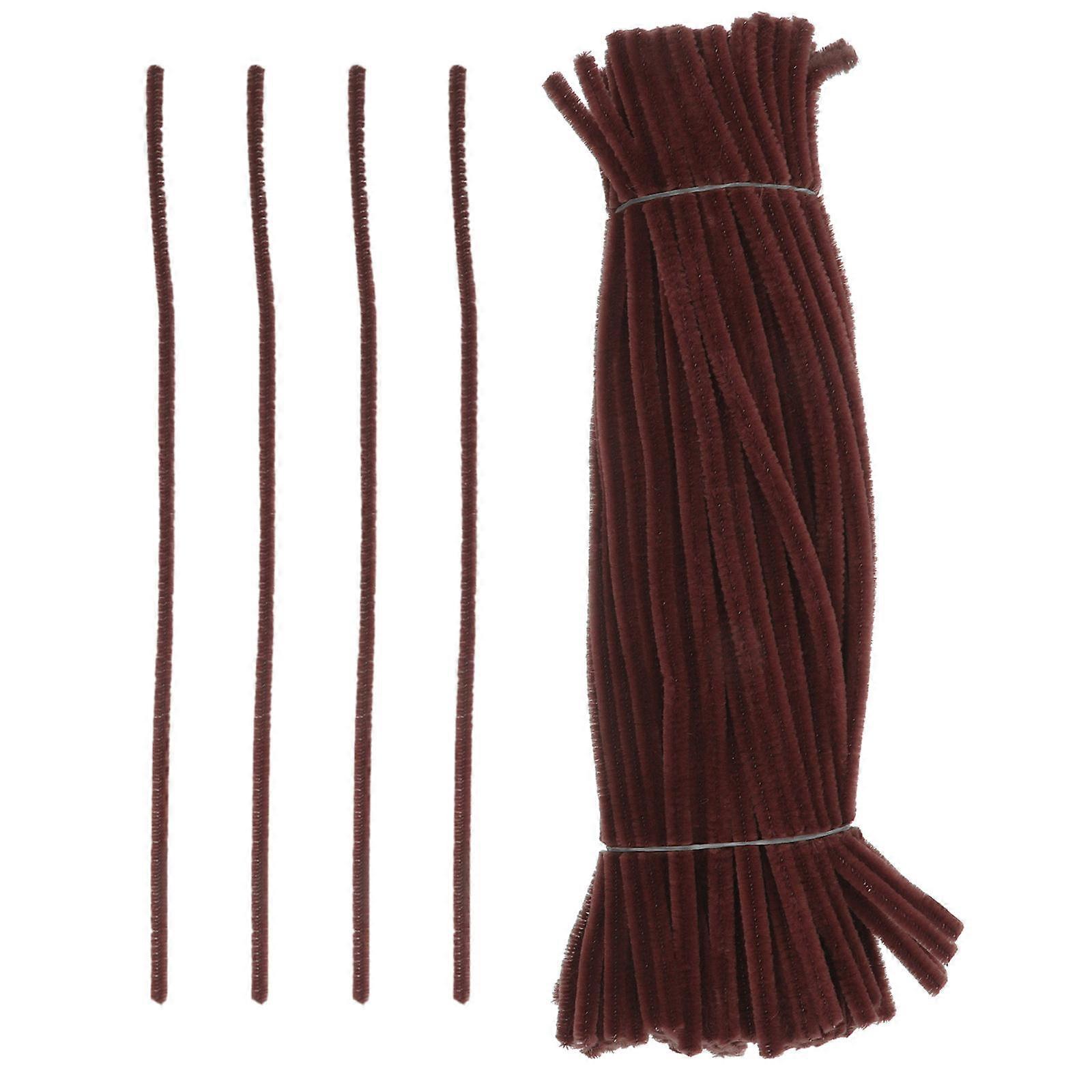 Chenille Stems for Craft Projects 400Pcs Brown Pipe Cleaners Fuzzy Twisting Sticks