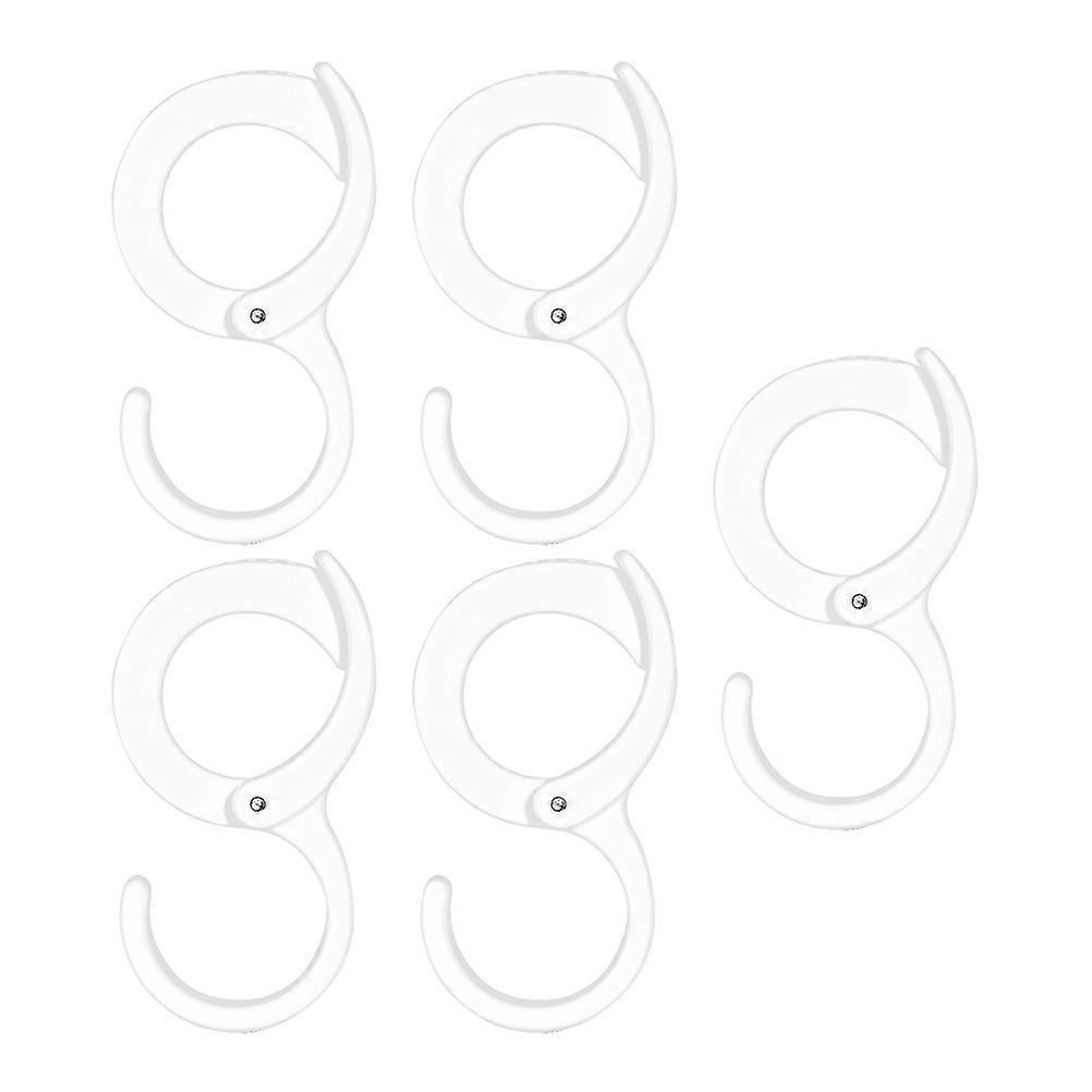 S-Shaped Hooks Adjustable Hanging Hooks for Home Use 10Pcs White