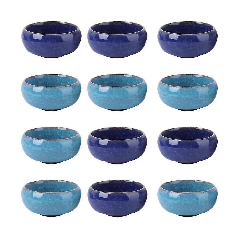 Ceramics Decorative Planter for Succulent Plants Ice Crack 12Pcs