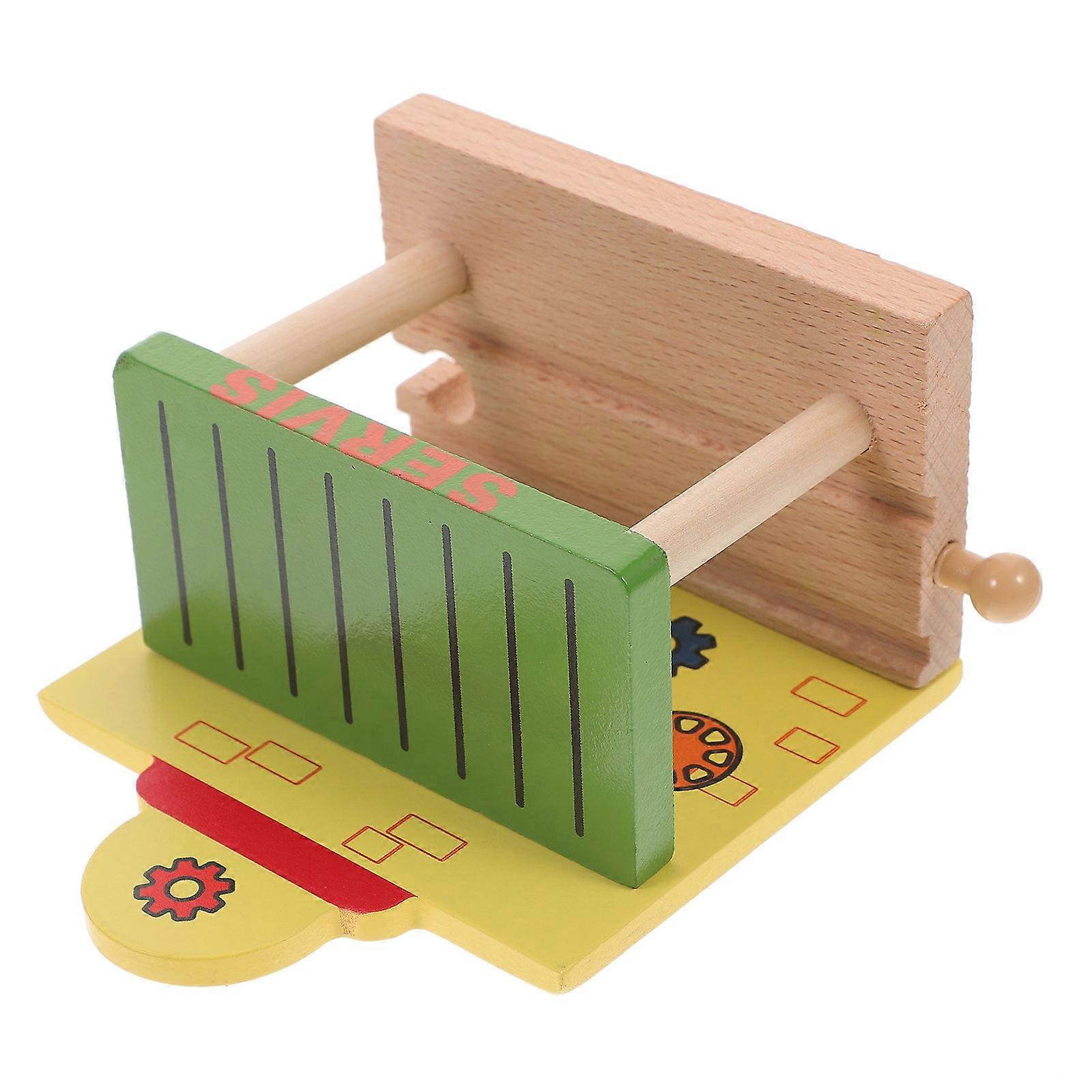 Wood Train Track Replacement Fire Station Model for DIY Use