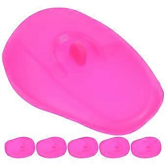 Silicone Hairdressing Earmuffs for Hair Dyeing Protection 6Pcs Pink Ear Covers