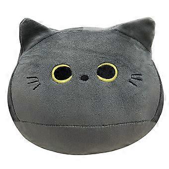 Cute Gray Cat Plush Toy Pillow 10 Inch – Soft Kawaii Stuffed Animal for Kids, Cat Lovers, Home Décor Gift
