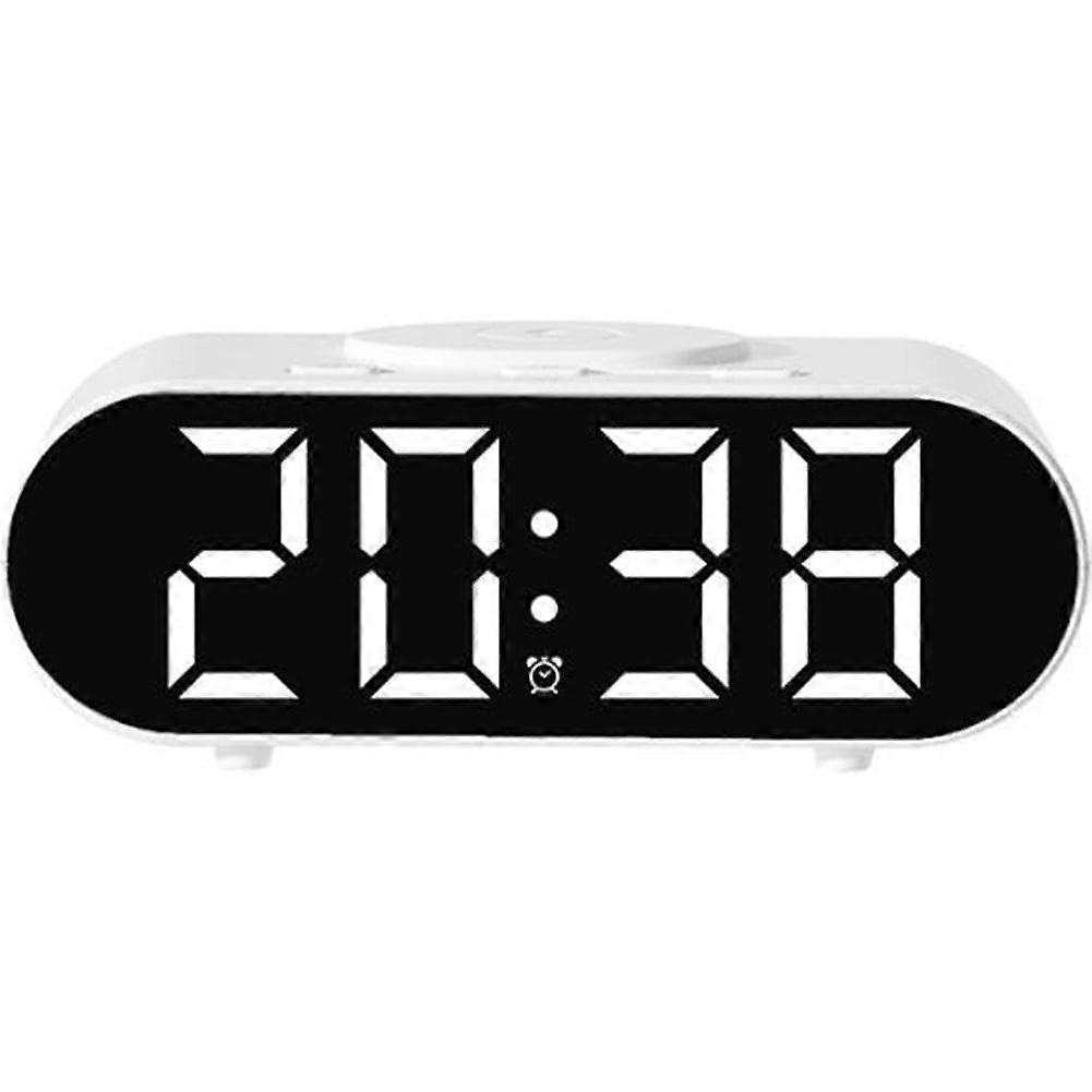 Functional Alarm Clock With Wireless Charging And Space Saving Features