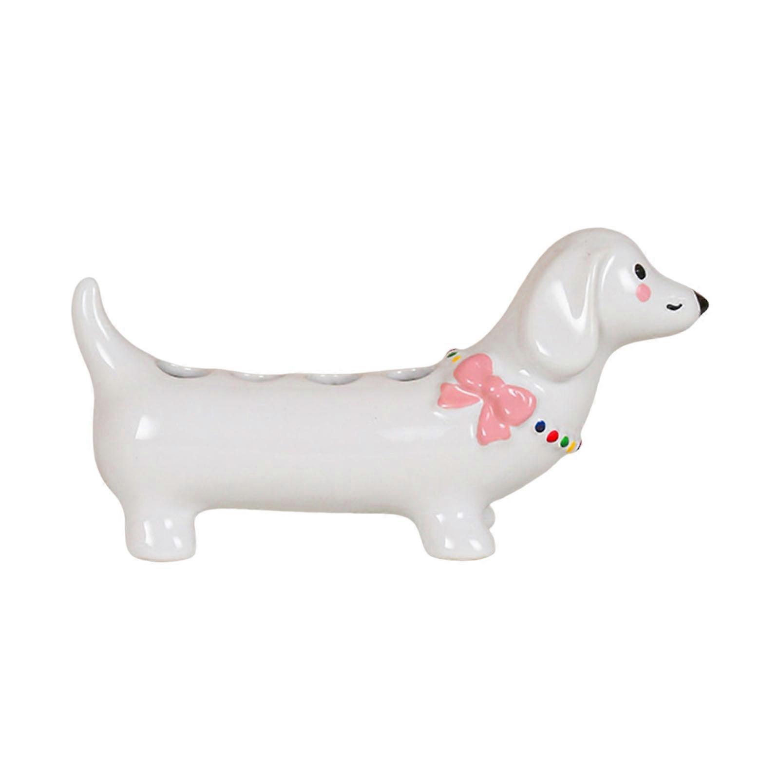 Toothbrush Holder Dachshund Shape Ceramic for Multi Scene Use Practica