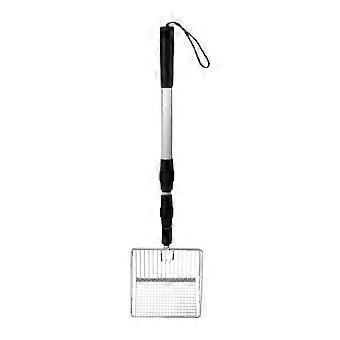 Metall Kattsand Skopa Utdragbar Långhandtag Kattsand Sifter Shovel Stor Pet Pooper Scooper Djup